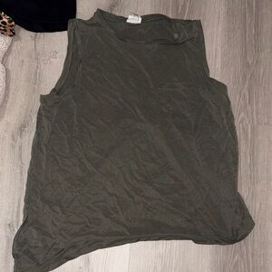 a new day Olive Green Muscle Tank with Pocket